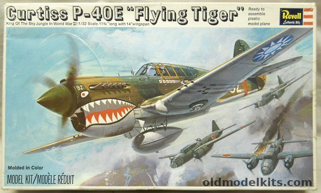 Revell 1/32 Curtiss P-40E Flying Tiger, H283 plastic model kit